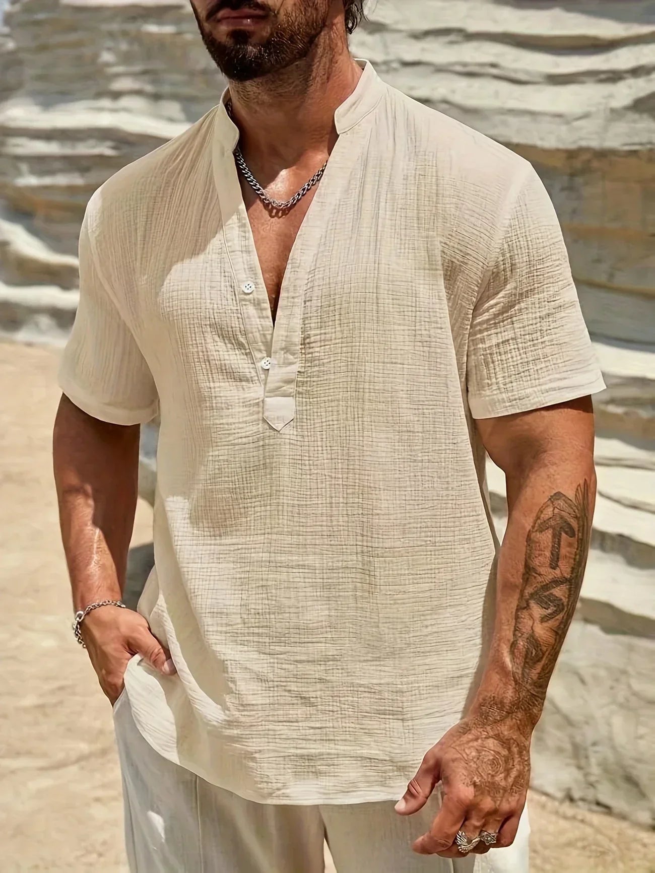 Camicia Estiva Collo Alto Firenze
